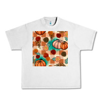 Lunar Rock floral pumpkins seamless pattern Urban Heavy Tee - BundleAndBundleShop