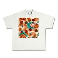 Pistachio floral pumpkins seamless pattern Urban Heavy Tee - BundleAndBundleShop
