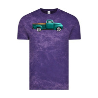 Cloud Purple western truck side view Vintage Tee - FaDigitalArtStudio