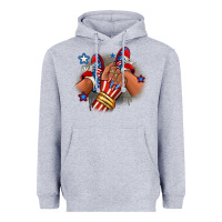 Heather Grey America afro girl sneakers Heavyweight Hoodie - RanaPortraitStore