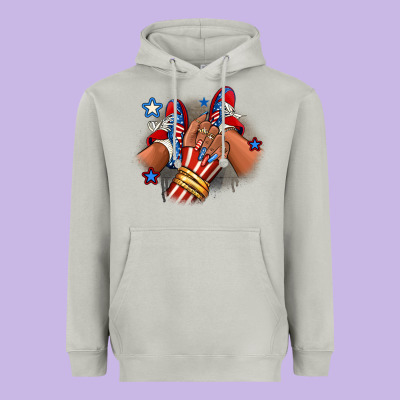 America Afro Girl Sneakers Heavyweight Hoodie Designed By Ranaportraitstore