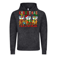 Vintage Black Christmas tea junkie Vintage Hoodie - CowhideDigitalArt