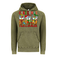 Vintage Olive Christmas tea junkie Vintage Hoodie - CowhideDigitalArt