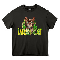 Asphalt Lucky cat St. Patrick's Heavy Core Tee - HowdyJamesFarm