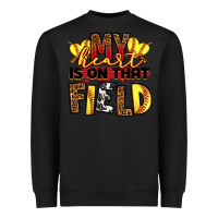 Black softball my heart is on that field Heavyweight Sweatshirt - RanaPortraitStore