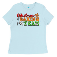 Baby Blue christmas baking team Ladies Tee - FaDigitalArtStudio