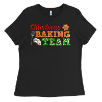 Black christmas baking team Ladies Tee - FaDigitalArtStudio