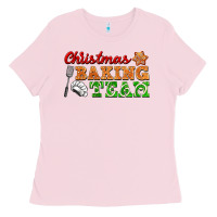 Bubblegum Pink christmas baking team Ladies Tee - FaDigitalArtStudio
