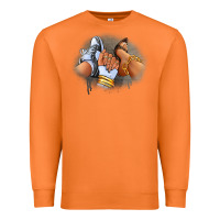Carrot Sneaker and heel afro woman Premium Sweatshirt - RanaPortraitStore