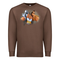 Chestnut Sneaker and heel afro woman Premium Sweatshirt - RanaPortraitStore