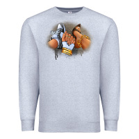 Heather Grey Sneaker and heel afro woman Premium Sweatshirt - RanaPortraitStore