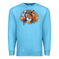 Ocean Blue Sneaker and heel afro woman Premium Sweatshirt - RanaPortraitStore