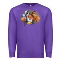 Purple Sneaker and heel afro woman Premium Sweatshirt - RanaPortraitStore