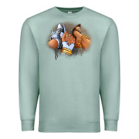 Seafoam Sneaker and heel afro woman Premium Sweatshirt - RanaPortraitStore