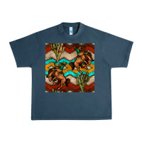 Midnight Navy native american aztec seamless pattern 5 Urban Heavy Tee - BundleAndBundleShop