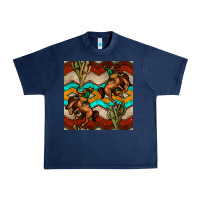 Navy native american aztec seamless pattern 5 Urban Heavy Tee - BundleAndBundleShop