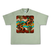 Oil Green native american aztec seamless pattern 5 Urban Heavy Tee - BundleAndBundleShop