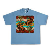 Pebble Blue native american aztec seamless pattern 5 Urban Heavy Tee - BundleAndBundleShop