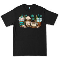 Black bull skull coffee cups Premium Tee - OliviaCreatesArt