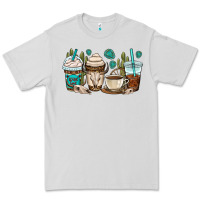 Dove Grey bull skull coffee cups Premium Tee - OliviaCreatesArt