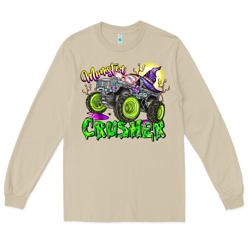 Monster Crusher Long Sleeve Tee by CowhideDigitalArt | Teevron