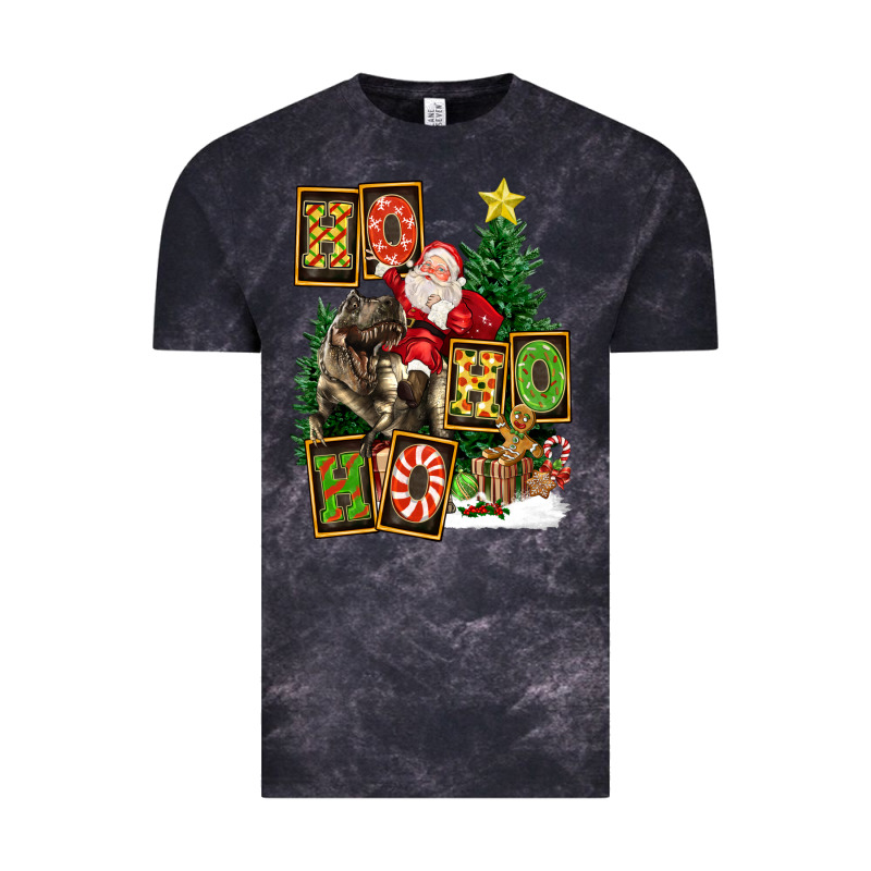 Christmas Trex Ho Ho Ho Santa Vintage Tee by FaDigitalArtStudio | Teevron
