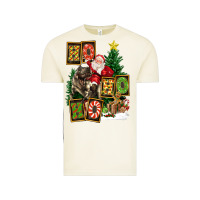 Vintage Arctic Christmas Trex Ho Ho Ho Santa Vintage Tee - FaDigitalArtStudio