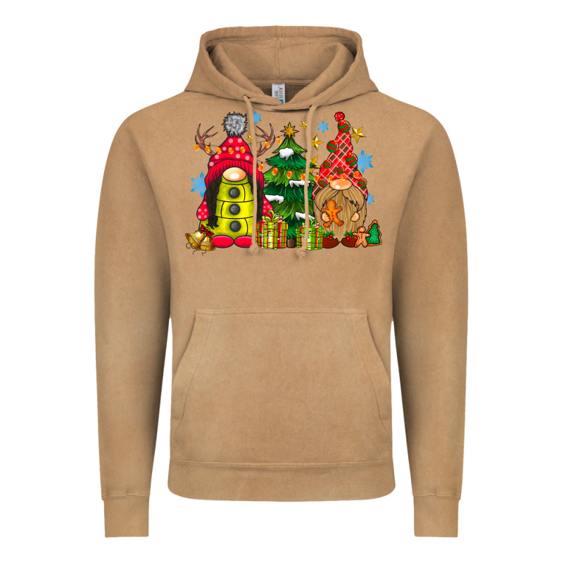 Gnome Christmas Vintage Hoodie by CowhideDigitalArt | Teevron