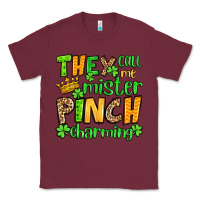 Burgundy St. Patrick's They call me mister pinch charming Classic Tee - OliviaCreatesArt