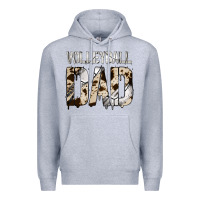 Heather Grey no background volleyball dad Premium Hoodie - Jasminsmagicworld