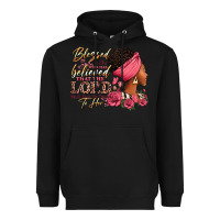 Black Blessed is she who has believed afro woman Heavyweight Hoodie - RanaPortraitStore