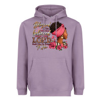 Lavender Blessed is she who has believed afro woman Heavyweight Hoodie - RanaPortraitStore
