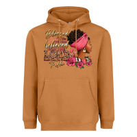 Meerkat Blessed is she who has believed afro woman Heavyweight Hoodie - RanaPortraitStore