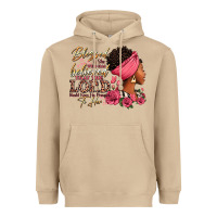 Mushroom Blessed is she who has believed afro woman Heavyweight Hoodie - RanaPortraitStore