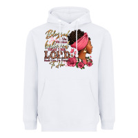 White Blessed is she who has believed afro woman Heavyweight Hoodie - RanaPortraitStore