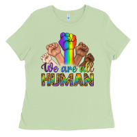 Matcha We Are All Human Ladies Tee - BundleAndBundleShop