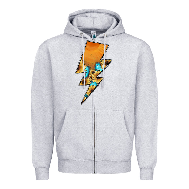 Lightning Bolt Zipper Hoodie by JahusDesignShop | Teevron