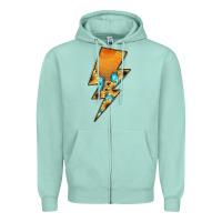 Seafoam Lightning Bolt Zipper Hoodie - JahusDesignShop