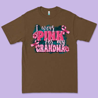 I Wear Pink For My Grandma Premium Tee Designed By Fadigitalartstudio