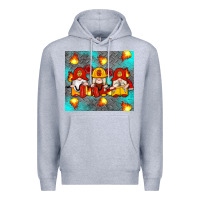 Heather Grey firefighter gnomes Premium Hoodie - Artiststas