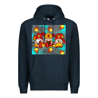 Navy firefighter gnomes Premium Hoodie - Artiststas