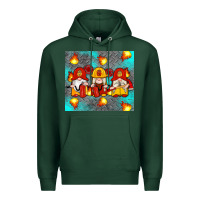Sports Green firefighter gnomes Premium Hoodie - Artiststas
