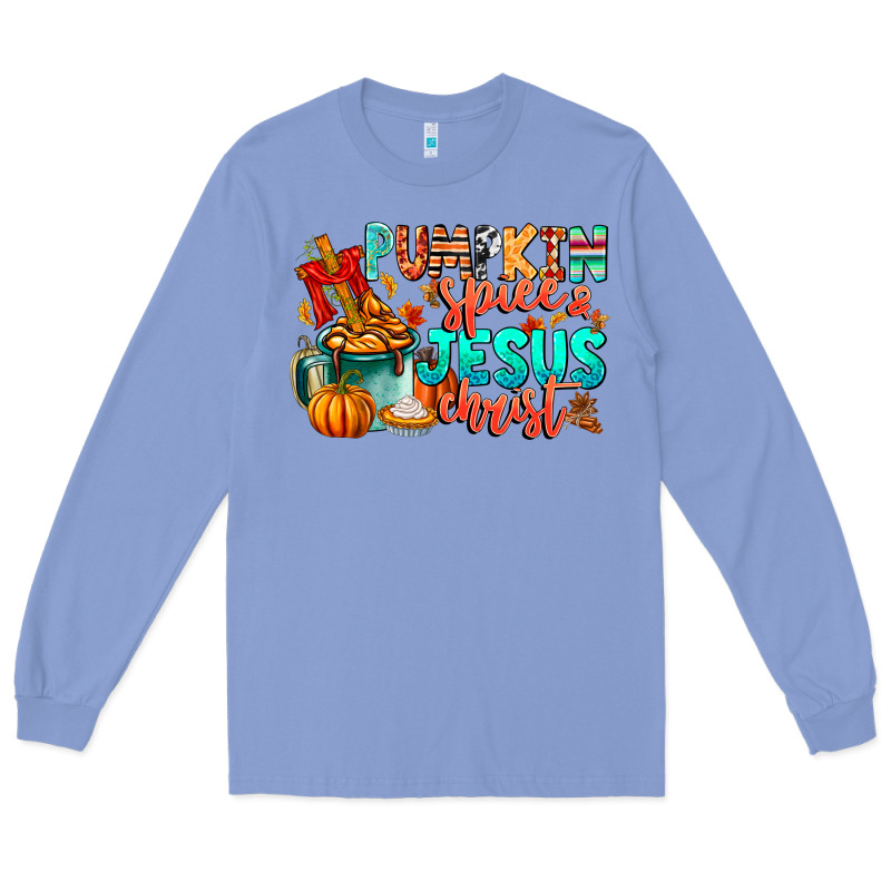 Pumpkin Pie Jesus Christ Long Sleeve Tee by CowhideDigitalArt | Teevron