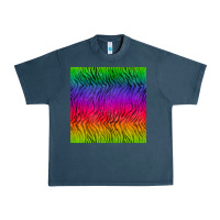 Midnight Navy colorful tiger seamless pattern Urban Heavy Tee - BundleAndBundleShop