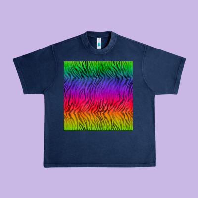 Colorful Tiger Seamless Pattern Urban Heavy Tee Designed By Bundleandbundleshop