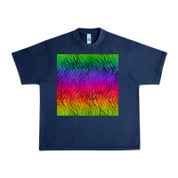 Navy colorful tiger seamless pattern Urban Heavy Tee - BundleAndBundleShop