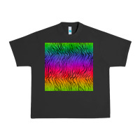 Pigment Black colorful tiger seamless pattern Urban Heavy Tee - BundleAndBundleShop