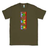Army Green St. Patrick's Day Western Shamrock Leopard Rainbow Classic Tee - Artiststas