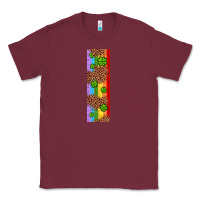Burgundy St. Patrick's Day Western Shamrock Leopard Rainbow Classic Tee - Artiststas