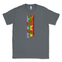 Charcoal Heather St. Patrick's Day Western Shamrock Leopard Rainbow Classic Tee - Artiststas